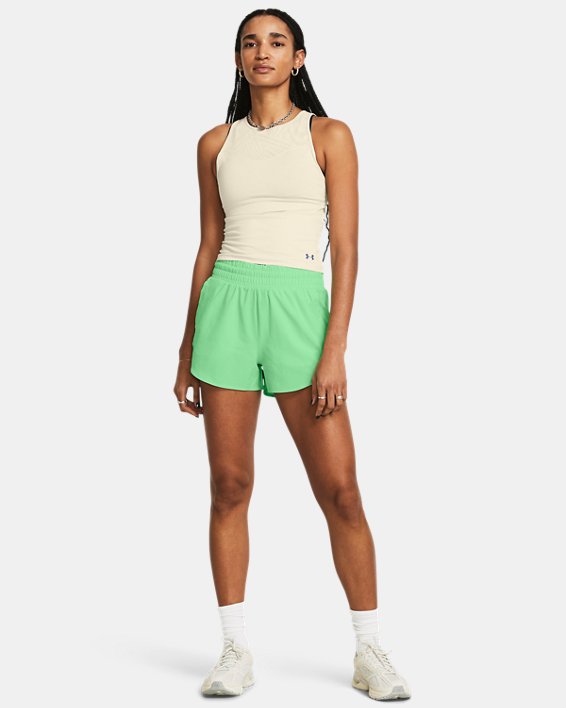 Pantalón corto tejido de 8 cm UA Flex para mujer, Green, pdpMainDesktop image number 2